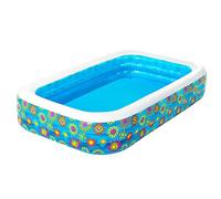 Bestway Deluxe Piscine familiale décor Poissons 3 boudins 305 x 183 cm Hauteur 56 cm