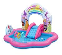 Bestway - Disney Aire de Jeux pour Enfants avec pataugeoire Gonflable Princess Enchanted Palace - 221 cm x 193 cm x 140 cm - Multicolore