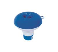 Bestway Distributeur Chimique Flottant 12.7cm (58210) pour Comprimés 2.5cm, Réglage du Débit, Construction Contractive, Bleu/Blanc, Conditionnement Sachet