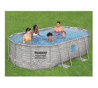 Bestway 56714 piscine hors sol Oval 7250 L Marron