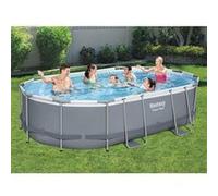 Bestway Ensemble de piscine Power Steel Ovale 488x305x107 cm, piscine d'eau, piscine encadrée,, piscine hors sol G