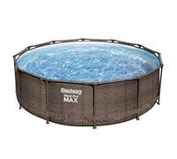 Bestway Steel Pro Kit Piscine Hors Sol - 366 cm x 366 cm x 100 cm - Marron
