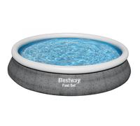 Bestway Fast Set 57313 piscine hors sol Rond 9677 L Gris