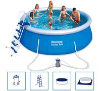 Bestway® Fast Set™ Kit piscine hors sol avec pompe de filtration Ø 457 x 122 cm, bleu, rond