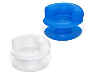 Bestway Fauteuil Gonflable Mod Pod - 112 cm x 112 cm x 70 cm - Blanc - Bleu