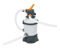 BESTWAY Filtre à sable Flowclear, filtration 3 028 l / h, vanne de régulation à 6 positions, bouton d'arrêt, manomètre et préfiltre