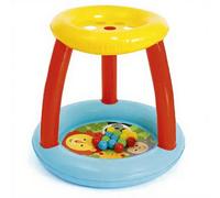 Bestway Fisher-Price Piscine à Balles Gonflable Animal Friends 89 x 84 cm