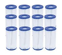 Bestway Flowclear Lot de 12 Cartouches filtrantes Taille III 10,6 x 20,3 cm
