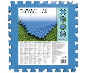 BESTWAY Flowclear Lot de 9 tapis de protection pré formés 50 x 50 cm 58220