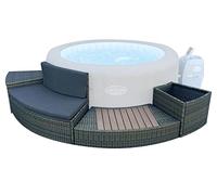 Entourage rotin pour spa Bestway Lay-Z-Spa Ø 180 cm - Gris Anthracite