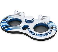 Bestway Hydro-Force Rapid Rider II Bouée de Natation pour 2 Personnes avec Dossier 251 x 132 cm