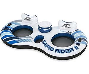 Bestway Hydro-Force Rapid Rider II Bouée de Natation pour 2 Personnes avec Dossier 251 x 132 cm