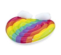 Bestway Île De Piscine Gonflable Rainbow Dreams Pour 2 Personnes 1,75 M X 1,63 M