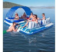 Bestway Île flottante Tropical Breeze 389x274 cm 43105, île flottante, chaise longue de piscine,, chaise longue flottante gonflable 3202497 G