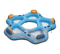 Bestway - Île Gonflable Festive Day Drifter pour 5 Personnes - 279 cm x 269 cm x 43 cm - Bleu