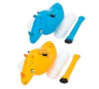 Bestway Jeu de Piscine Gonflable pour 2 Personnes Rhino Rumble - 148 cm x 89 cm x 61 cm - Bleu - Jaune