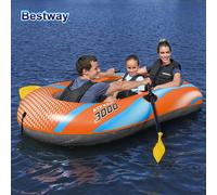 Bestway-Kayak Gonflable de Longue Durée en PVC, Bateau d'Aventure pour le Rafting, 61136/61140/61142/61146, 1-3 Hypothèques Rapduty 6ft1inx 38in 2people