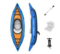 Bestway Kayak Hydro Force Cove Champion - Gonflable - 1 Place - avec Pompe et Pagaie - Bleu Taille Unique Orange/Noir
