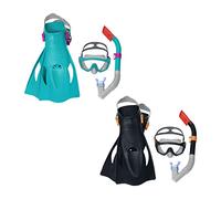 Bestway - Kit de plongée Masque, Palmes et Tuba Meridan Pointure 41/46, Adulte, Bleu