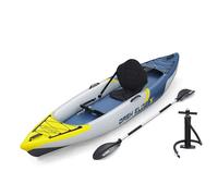 Bestway - Kit Kayak Gonflable X1 en TPU pour 1 Personne Dash Elite - 335 cm x 92 cm x 30 cm - Gris/Bleu