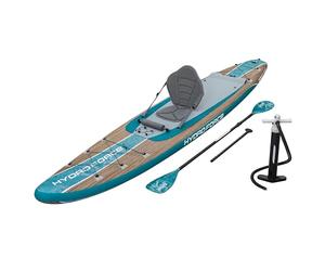 Bestway - Kit Paddle Sup et Kayak Gonflable 2-en-1 Glider Elite - 381 cm x 79 cm x 15 cm - Bleu/Marron