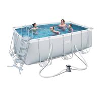 BESTWAY Kit Piscine rectangulaire tubulaire L4,12 x l2,01 x H1,22m