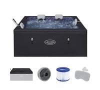 Bestway Lay-Z-Spa Stockholm AirJet Jacuzzi à économie d'énergie 164 x 164 cm - Piscine Intelligente pour 6 Personnes avec contrôle par Application, Chauffage à 40 °C, Isolation ThermaCore et 140 Jets