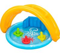 Bestway® Lil' SeaShapes™ Pataugeoire avec toit pare-soleil 115 x 89 x 76 cm