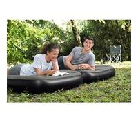 Bestway Lit gonflable 3-en-1 Noir et gris 188x99x25 cm, matelas à air, matelas gonflable, matelas à air jumeau, matelas à air 3-en-1, lit à air floqué Noir G