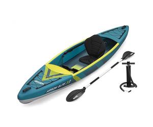 Bestway - Lit Kayak Gonflable X1 en Drop Stitch pour 1 Personne Arrow Elite - 365 cm x 73 cm x 30 cm - Vert