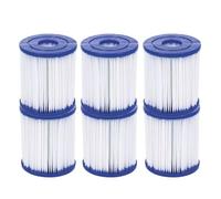 Bestway Lot de 6 filtres pour Pompe de Piscine Taille 1