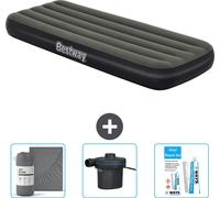 Bestway Matelas à air - 1 personne - 76 x 185 x 25 cm - Vert - Accessoires fournis