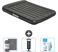 Bestway Matelas à Air - Lit Français - 137 x 191 x 30 cm - Vert - Accessoires inclus