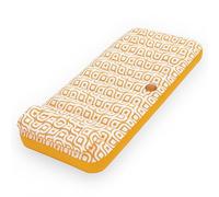Bestway Matelas de Piscine Comfort Plush Deluxe avec Porte-gobelet - 169 cm x 77,5 cm x 30,5 cm - Orange/Blanc