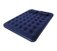 BESTWAY Matelas gonflable floque Horizon Queen + 2 oreillers + Air hammer Pompe - 2 places - Bleu Multicolore G