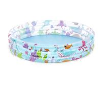 Bestway Pataugeoire gonflable pour enfants Trois Anneaux Deep Dive 152 x 152 x 30 cm Multicolore