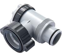 Bestway® pièce détachée vanne d'angle (gris clair) avec joint pour piscines avec raccord 38 mm