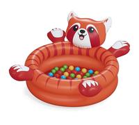 Bestway Piscine à balles Gonflable Playful Red Panda avec 50 balles - 107 cm x 94 cm x 58 cm - Orange