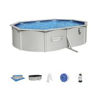 Piscine Hors Sol Bestway Hydrium Ovale Ø500x360x120 cm avec Paroi en Acier Renforcé Épurateur à Sable 3 028 L-H