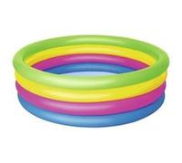 Bestway 51117 Piscine pataugeoire gonflable ronde Arc en Ciel 4 boudins 157 x 46 cm