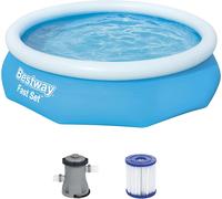Kit Piscine hors sol autoportante BESTWAY - Fast Set - 366 x 76 cm - Ronde - Livrée avec une pompe de filtration