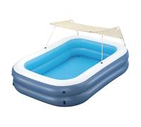 Bestway Piscine Gonflable 2 Chambres Rectangulaire avec Auvent 254x178x140 cm