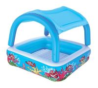 BESTWAY Piscine Gonflable Carrée 147 x 147 cm + Pare-soleil