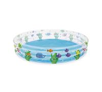 Bestway Piscine Gonflable Enfants 3 anneaux Transparente Vie Marine 183x33 cm