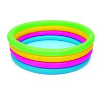 Bestway Piscine pataugeoire gonflable 51117 Arc en Ciel ronde 4 boudins 157 x 46 cm