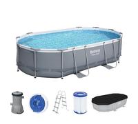 Bestway Piscine Hors Sol Ovale Power Steel 488 x 305 x 107 cm avec Accessoires