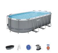 Bestway Piscine Hors Sol Ovale Power Steel 549 x 274 x 122cm avec Accessoires