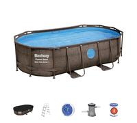 Bestway 56714 piscine hors sol Oval 7250 L Marron