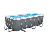 BESTWAY Piscine Hors Sol Rectangle Power Steel™ 412 x 201 x 122 cm avec Filtre à Cartouche, échelle