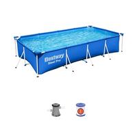 BESTWAY Piscine rectangulaire tubulaire L4.00 x l2.11 x H0.81m